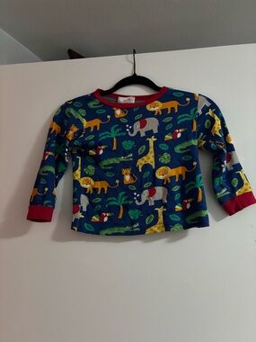 Kids Jungle Animal Long Sleeve Tee - Blue